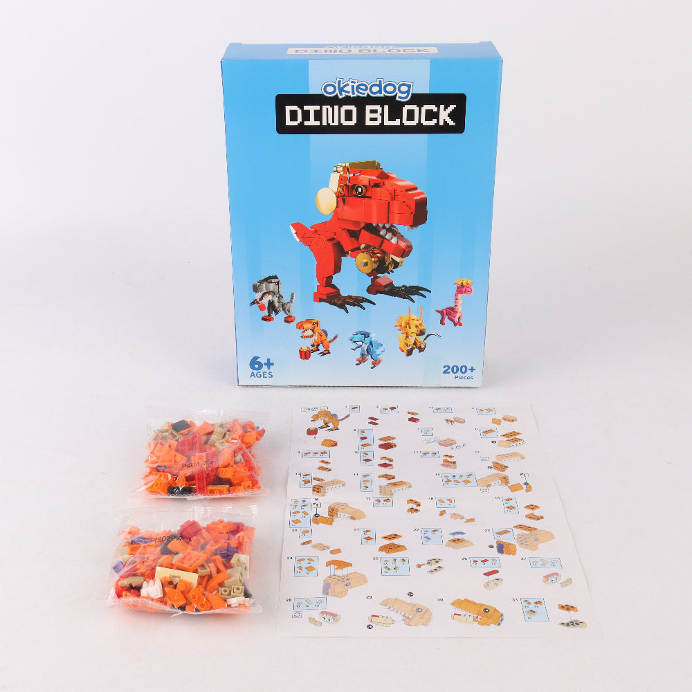 Okiedog Dino Block - Mainan Balok Susun Brick Block Anak DIY