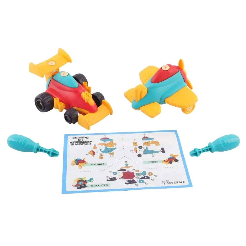 Okiedog DIY Transport Twin Pack - Mainan Edukasi Anak Bongkar Pasang