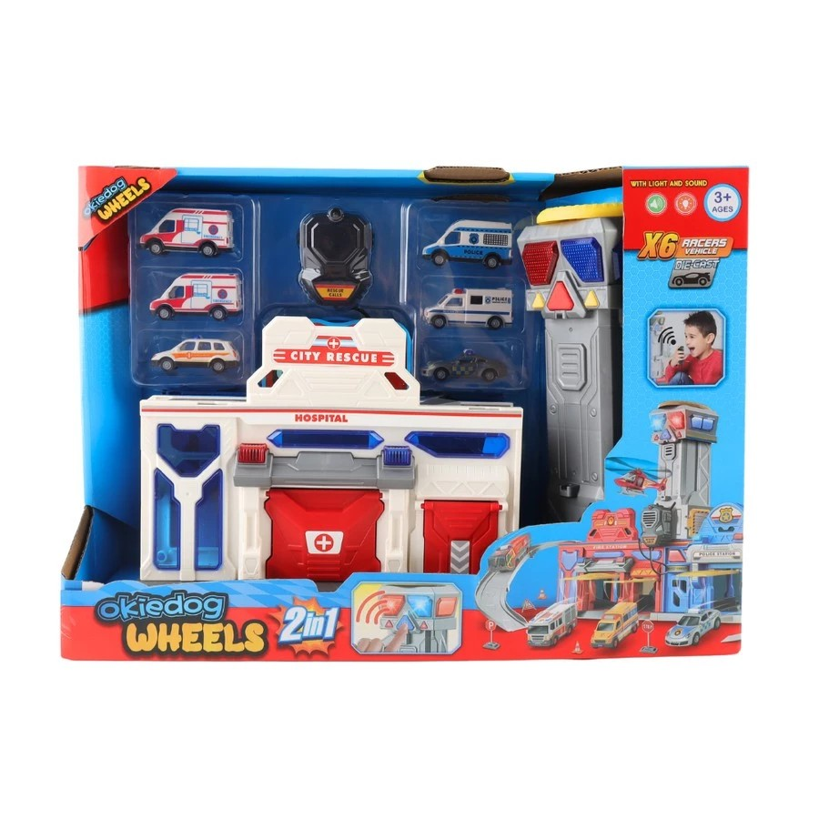 Okiedog Wheels 2in1 with Lights and Music - Mainan Puzzle Edukasi Anak