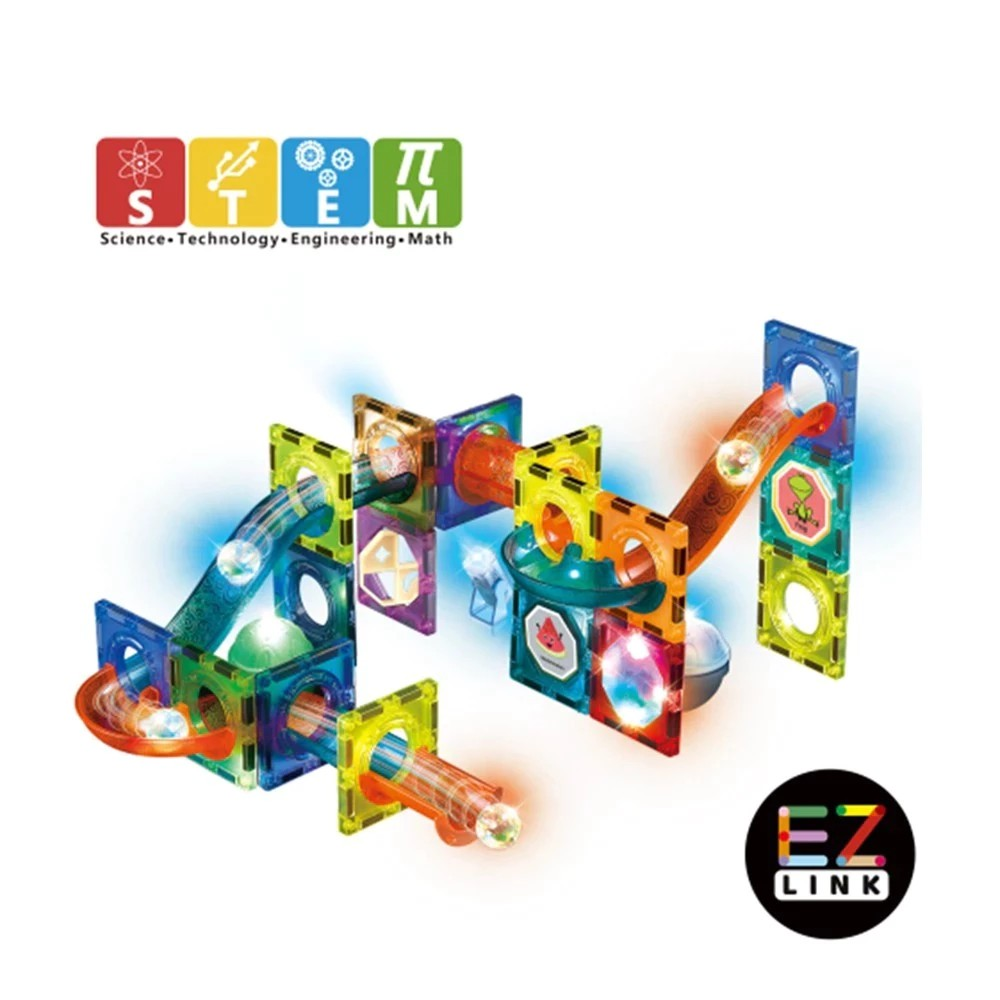 Okiedog Ezlink 3D Magnetic Marble Run with Light