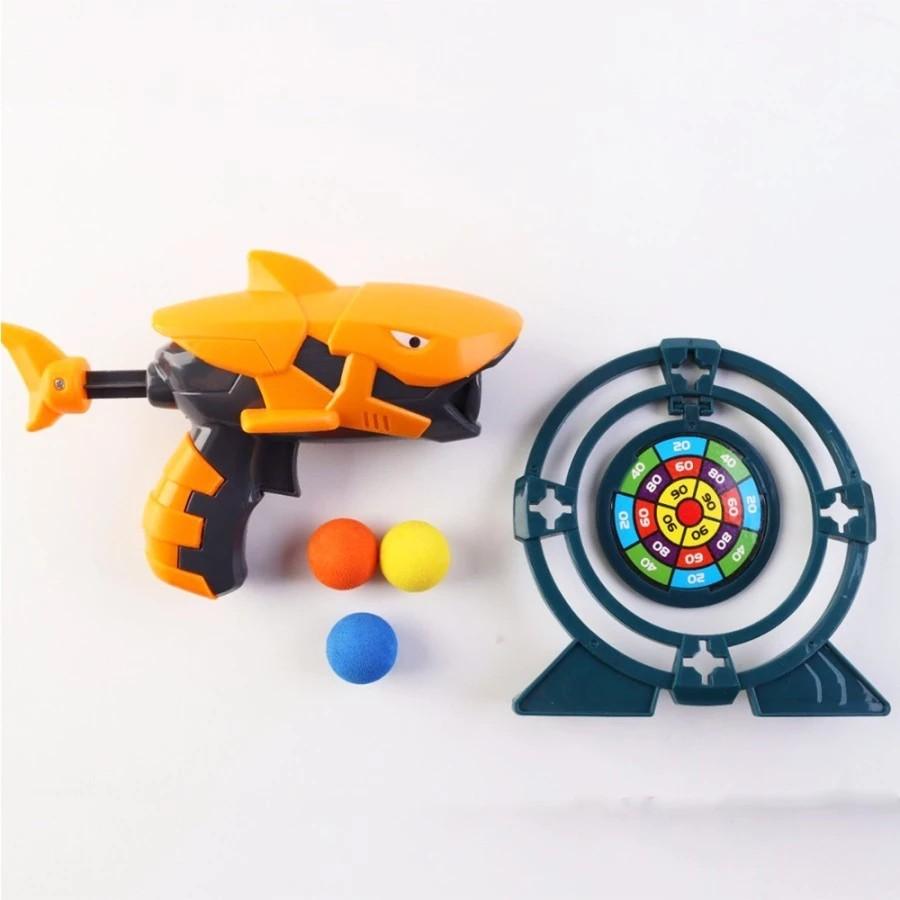 Okiedog Shark Soft Bullet Gun - Mainan Tembakan Anak Karakter Hiu