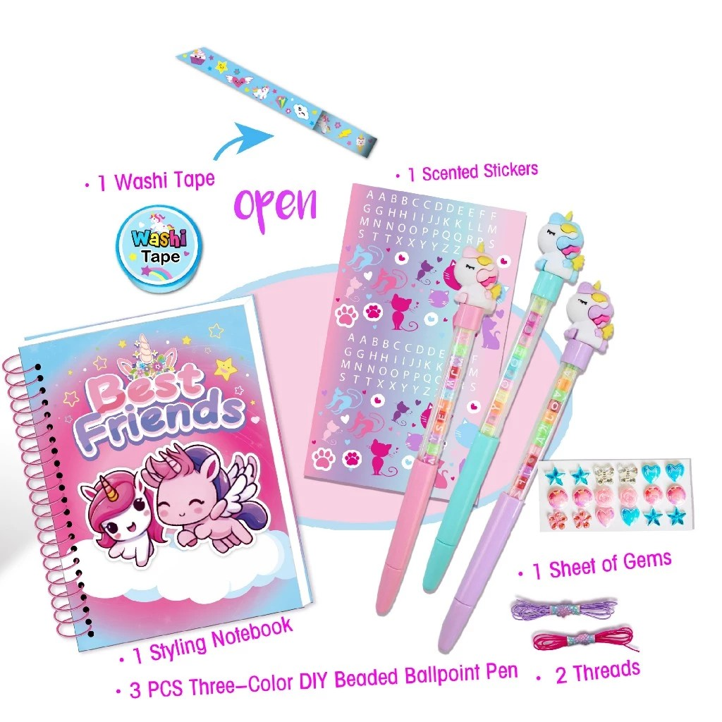 Tokidas Cute Notebook Journal Set (Big Size) - Buku Catatan Aesthetic Diary/Buku Tulis Sekolah Anak