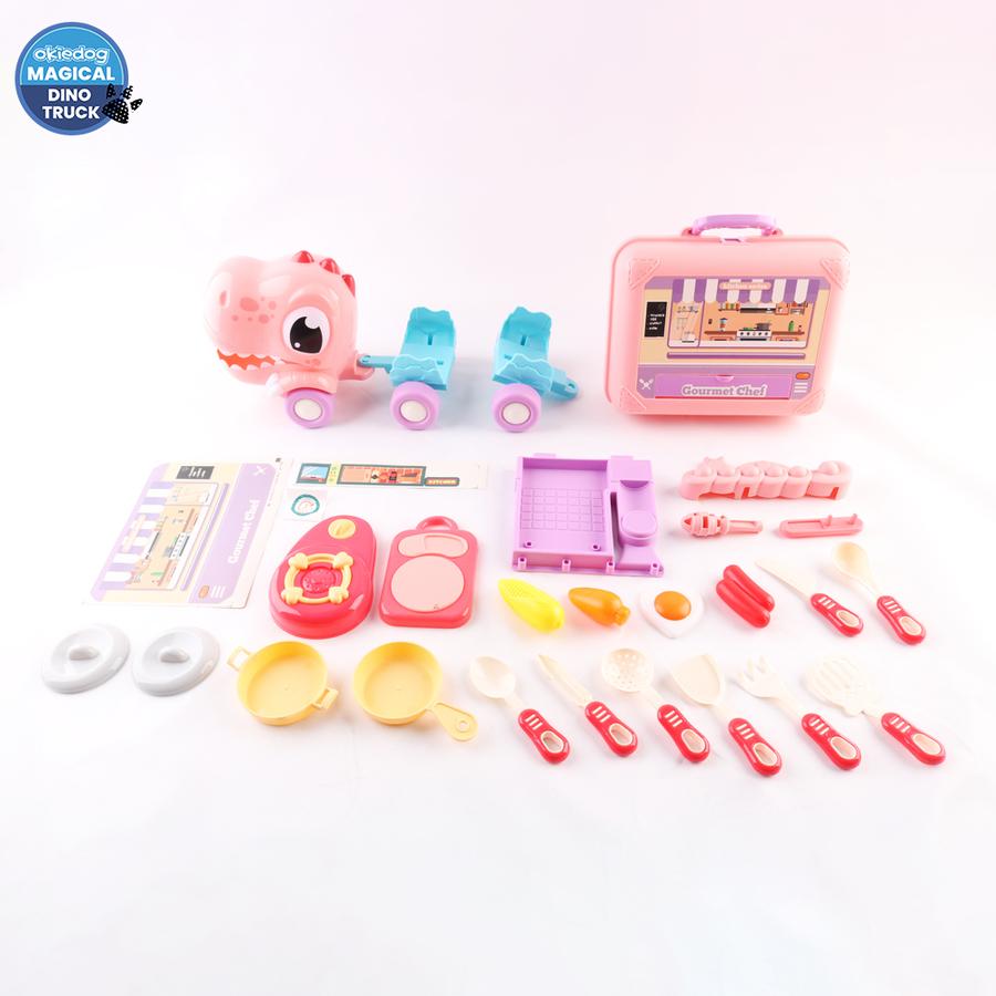 Okiedog Magical Dino Truck Playhouse - Mainan Bongkar Pasang Edukasi Anak