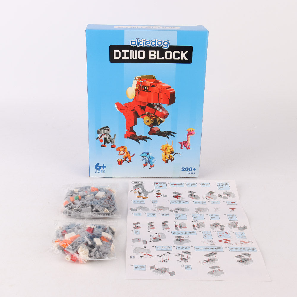 Okiedog Dino Block - Mainan Balok Susun Brick Block Anak DIY