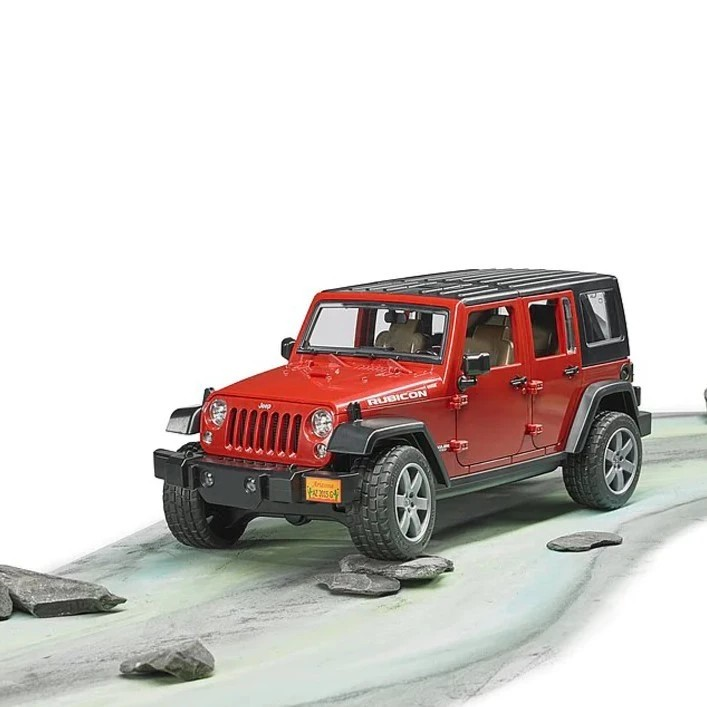 Bruder 2525 Jeep Wrangler Unlimited Rubicon Red - Mainan Miniatur Mobil Offroad