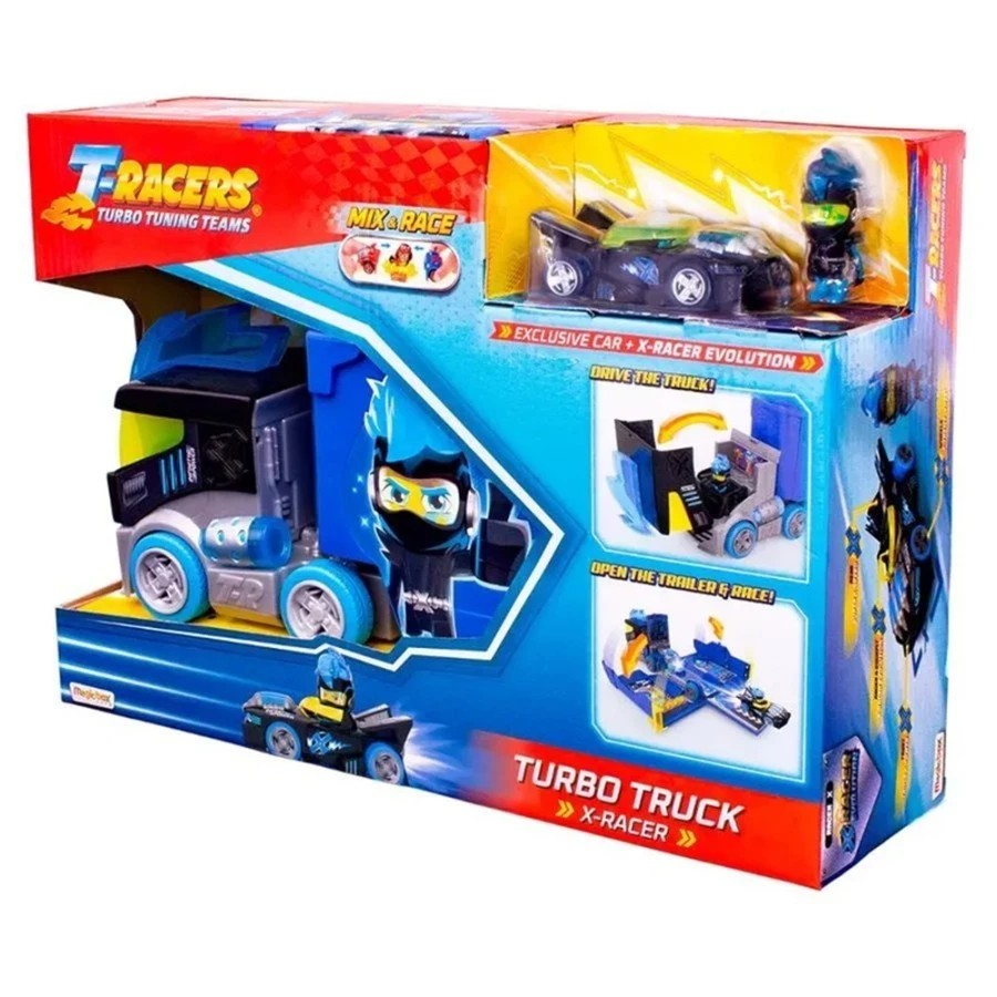 T-Racers S Playset X-Racer Turbo Truck - Mainan Mobil dengan Playmate Race