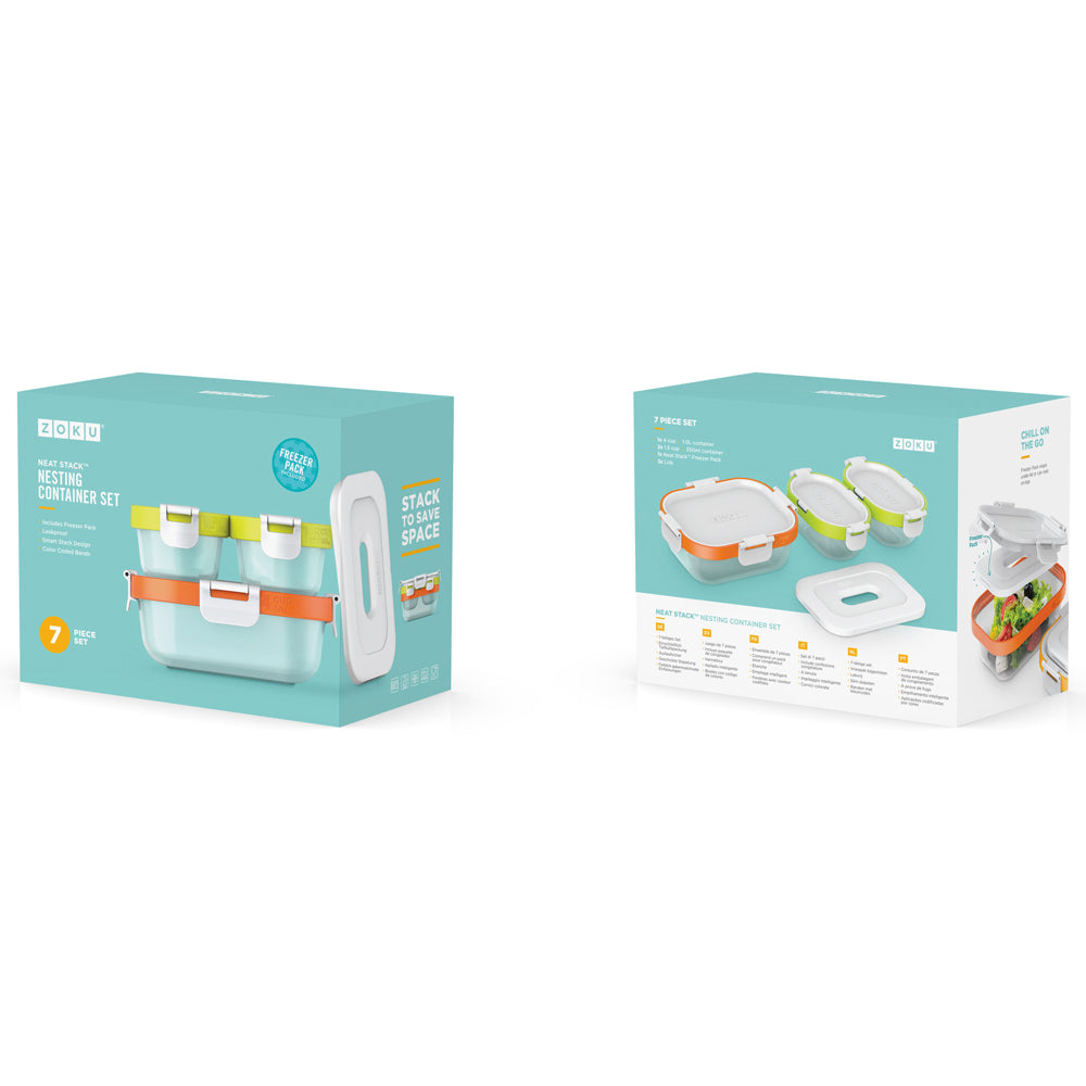 Zoku Neat Stack - Tempat Bekal, Tempat Makanan Sisa, Tempat Makanan Instant