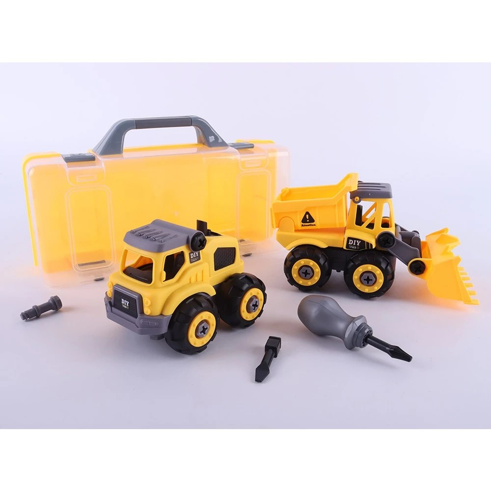 Okiedog DIY Truck Assembly Bulldozer with Koper - Mainan Bongkar Pasang Anak SNI