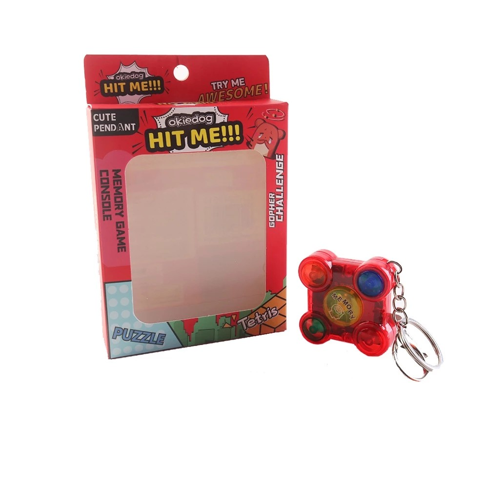 Okiedog Hit Me!!! Memory Game Transparent Edition (Assorted Color) Fidget Toys with Light and Sound