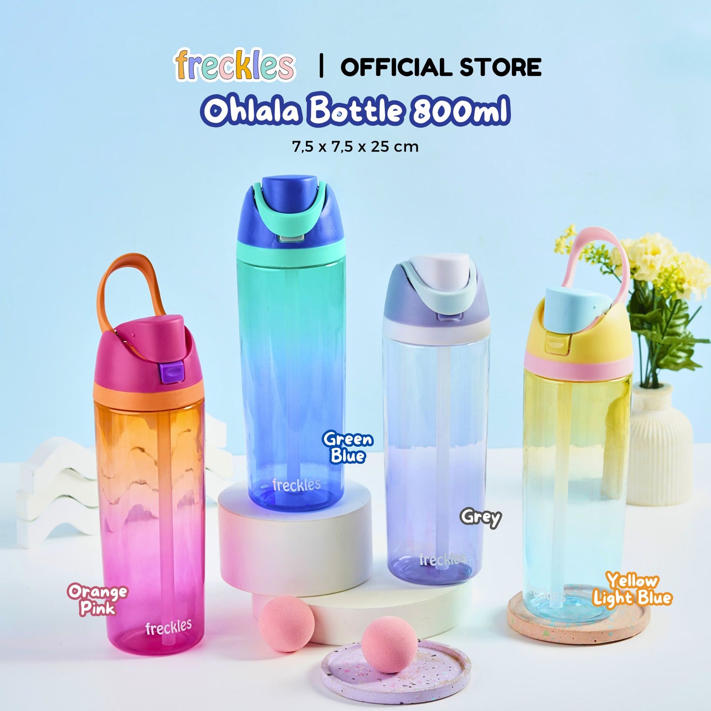 Freckles Ohlala 800ml Water Bottle
