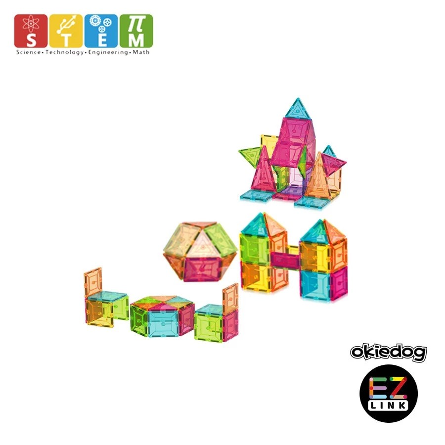 Okiedog Ezlink 3D Magnetic Building Tiles