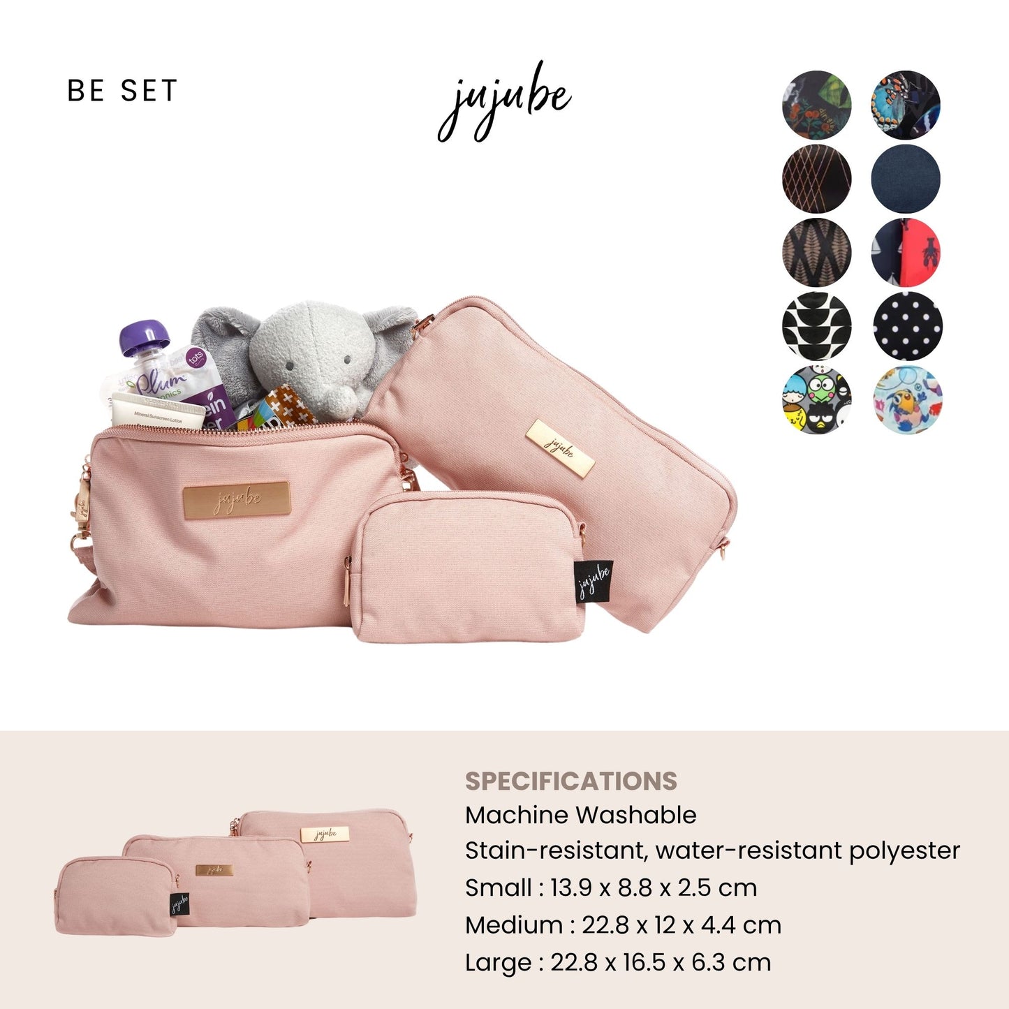 Jujube Be Set - Tas Organizer Praktis Traveling 3 in 1