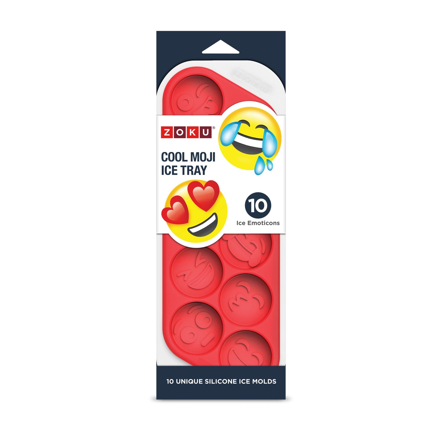 Zoku Cool Moji Ice Tray - Cetakan Es batu Karakter / Cetakan Es Krim Bentuk Ekspresi Wajah emoticon / Cetakan Es Krim Silicone