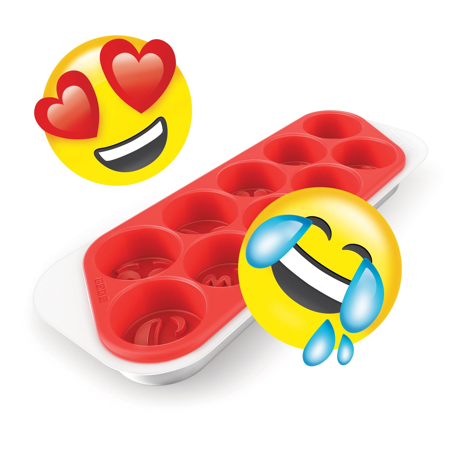 Zoku Cool Moji Ice Tray - Cetakan Es batu Karakter / Cetakan Es Krim Bentuk Ekspresi Wajah emoticon / Cetakan Es Krim Silicone
