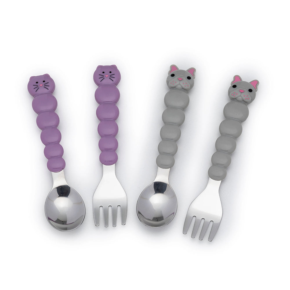 Melii Baby Animal Utensil Set - Alat makan stainless sendok dan garpu