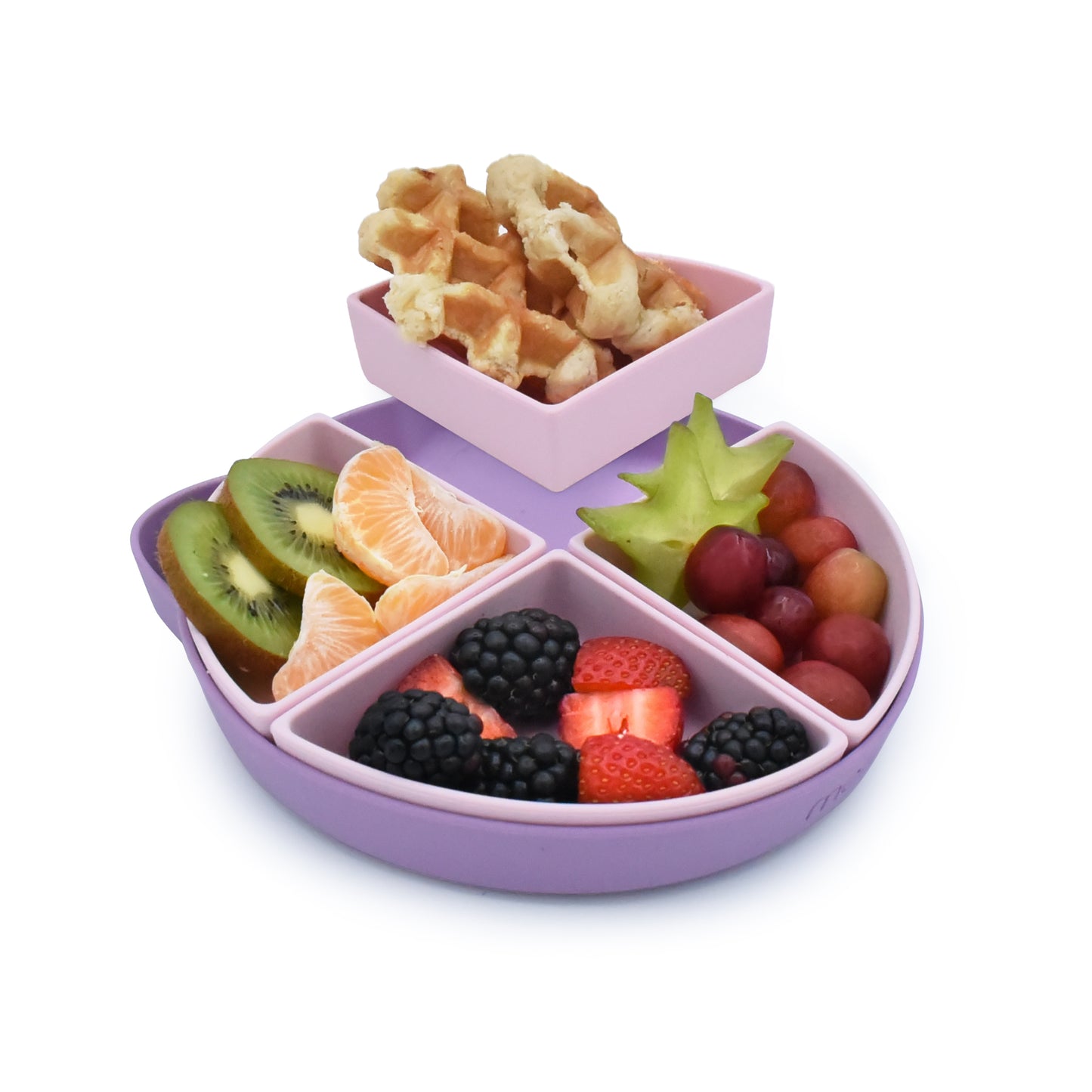 Melii Baby Silicone Plate With Dividers - Piring silikon anak anti geser dan tumpah