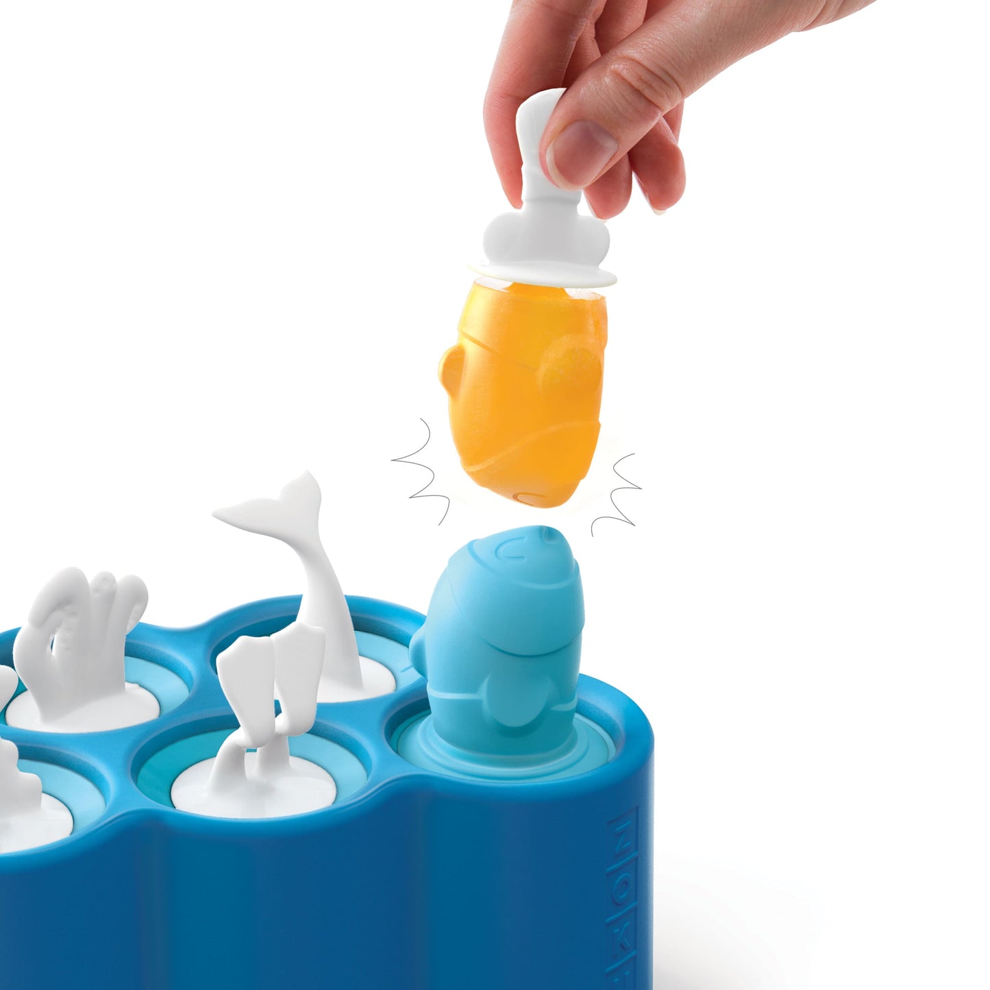 Zoku Fish Ice Pop Mold - Cetakan Es Krim Karakter, Cetakan Es Krim Bentuk Ikan, Cetakan Es Krim Silicon