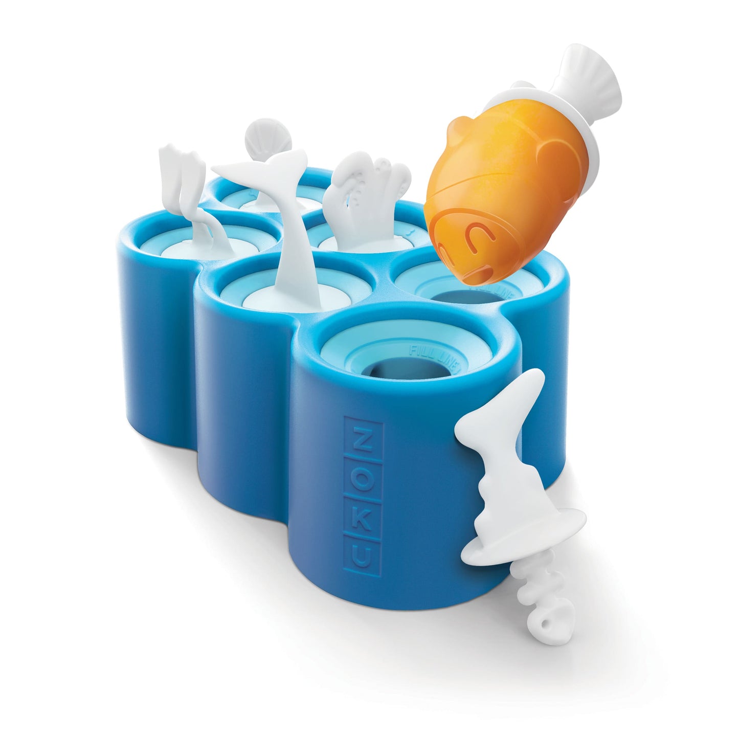 Zoku Fish Ice Pop Mold - Cetakan Es Krim Karakter, Cetakan Es Krim Bentuk Ikan, Cetakan Es Krim Silicon