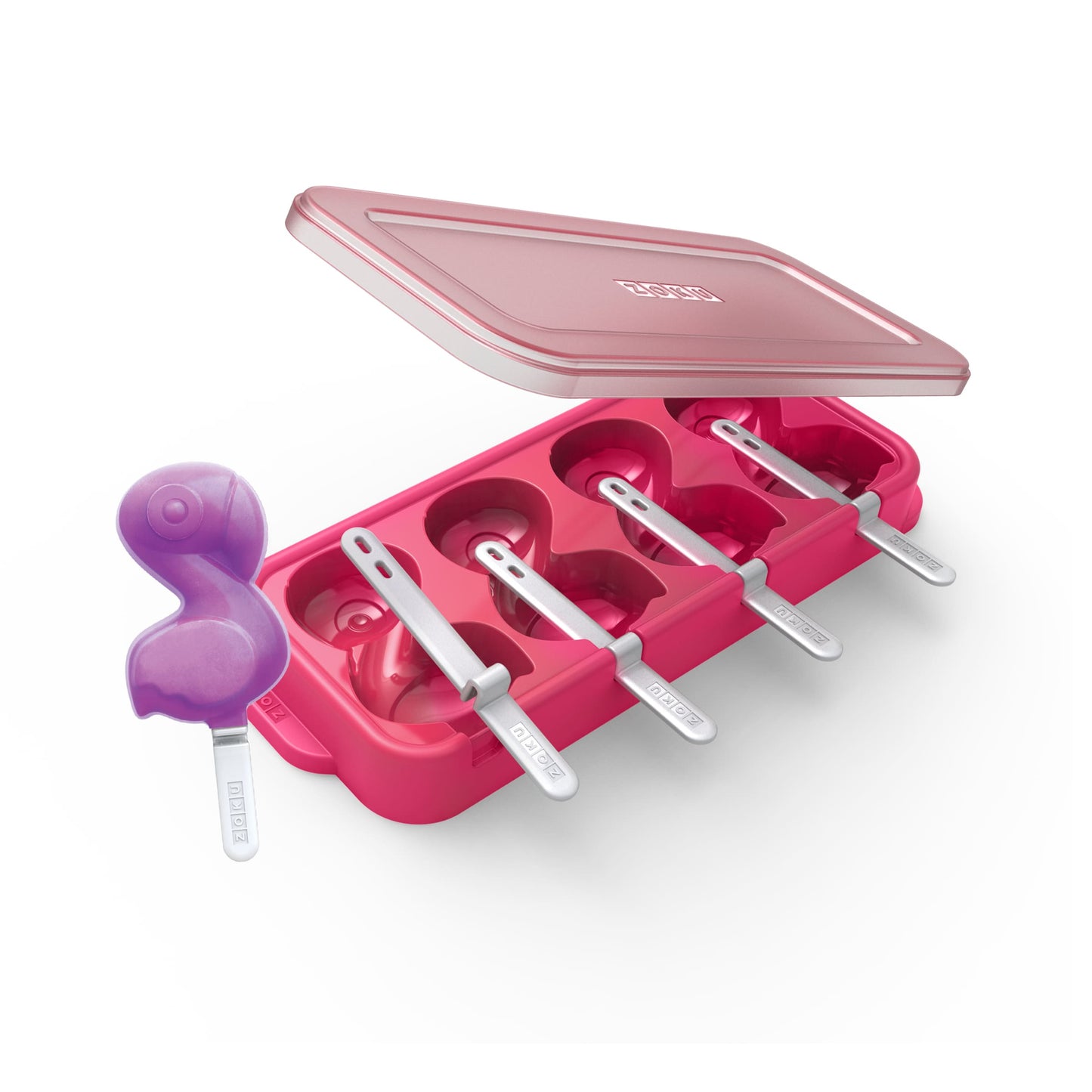 Zoku Ice Pop Mold - Cetakan Es Krim Karakter / Cetakan Es Krim Bentuk Flamingo / Cetakan Es Krim Silicon
