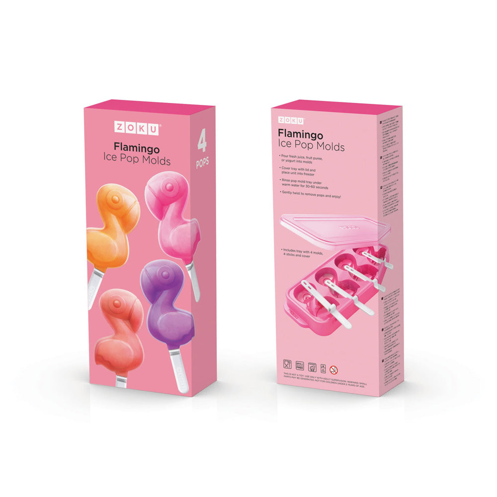 Zoku Ice Pop Mold - Cetakan Es Krim Karakter / Cetakan Es Krim Bentuk Flamingo / Cetakan Es Krim Silicon