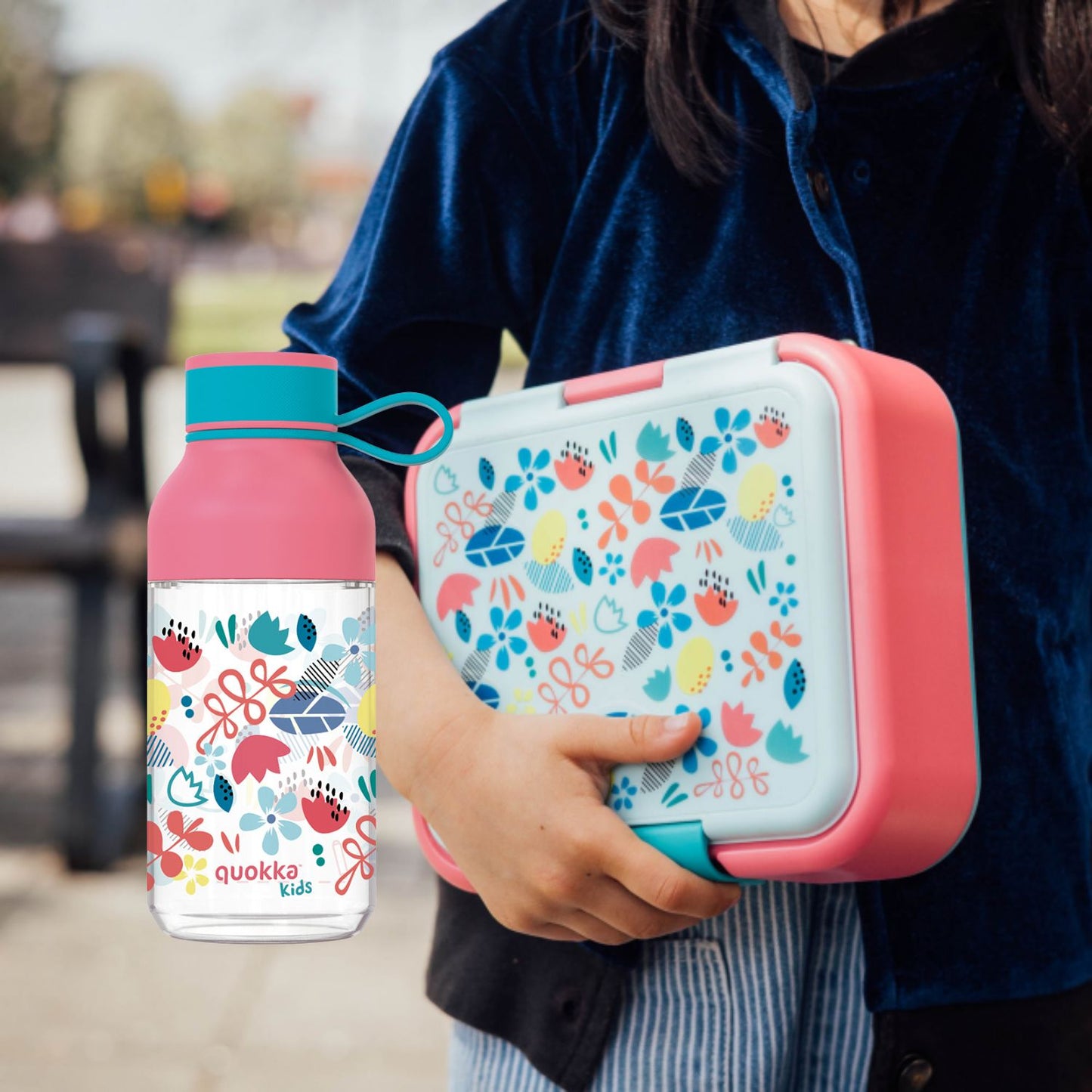 Bundling Set Quokka Sandwich Box & Quokka Ecozen Bottle Ice With Strap 430ml - Tempat Makan - Botol Minum Anak