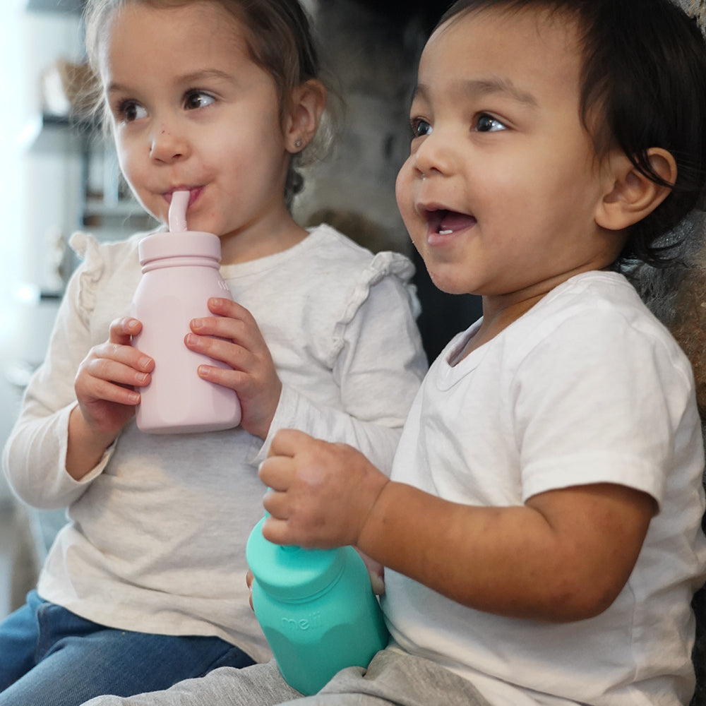 Melii Baby Silicone Straw Bottle - Botol minum sedotan silikon