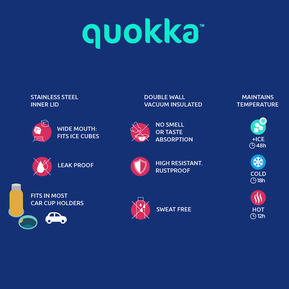 Quokka Thermal SS Bottle Solid With Strap 630ml - Botol Minum Stainless, Botol Minum Termos Tahan Panas dan Dingin