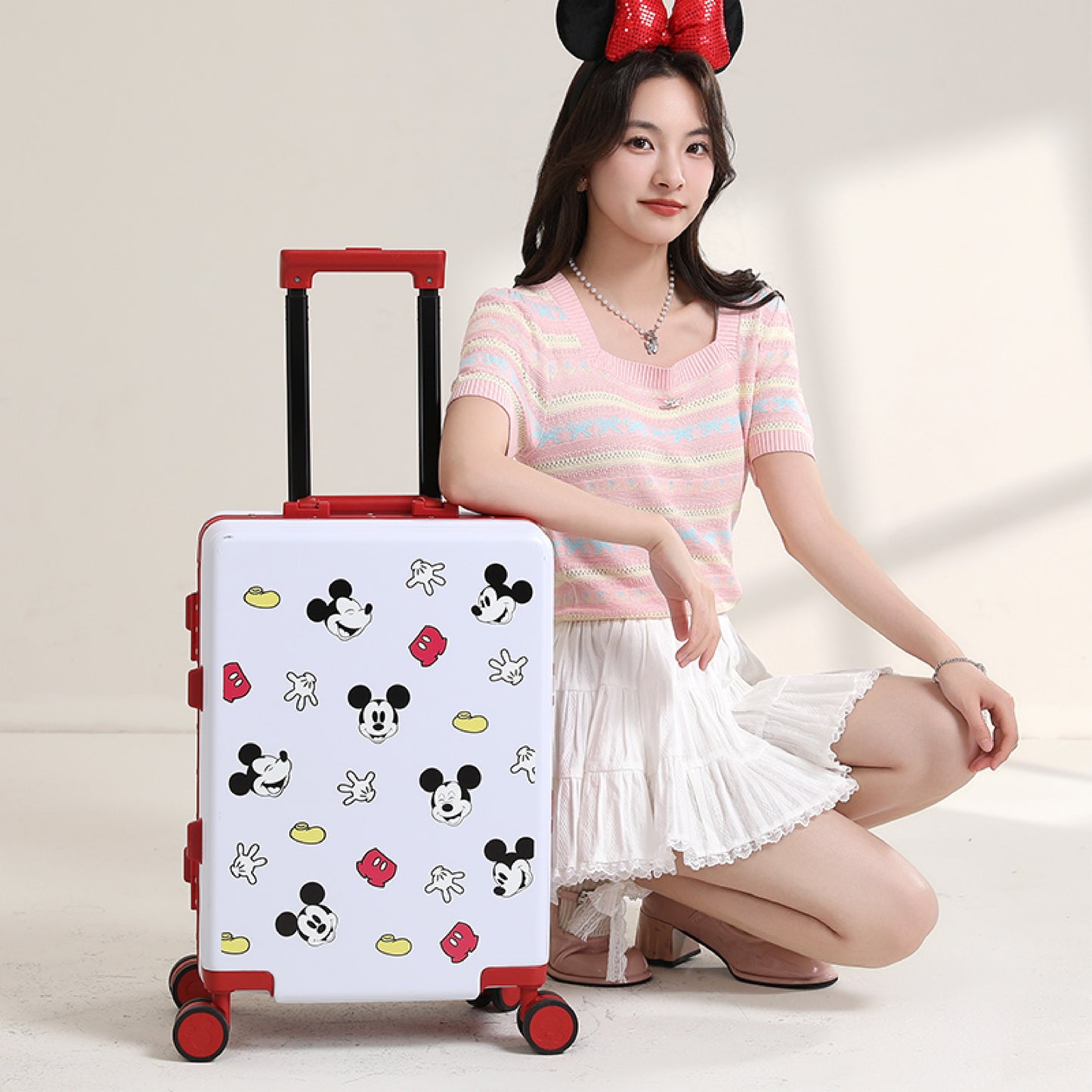 Mesuca Disney Mickey Family Suitcase - Koper Kabin Tahan Banting/Koper Disney Premium