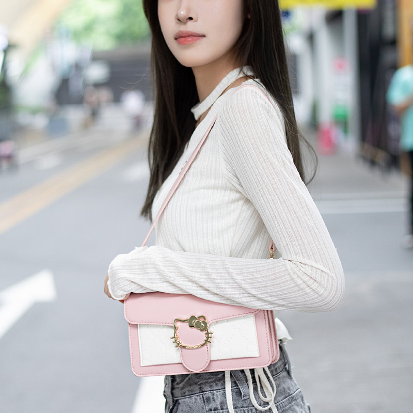 Mesuca Shoulder Bags Hello Kitty Pink - Tas Disney Mini/Tas Selempang Wanita Premium