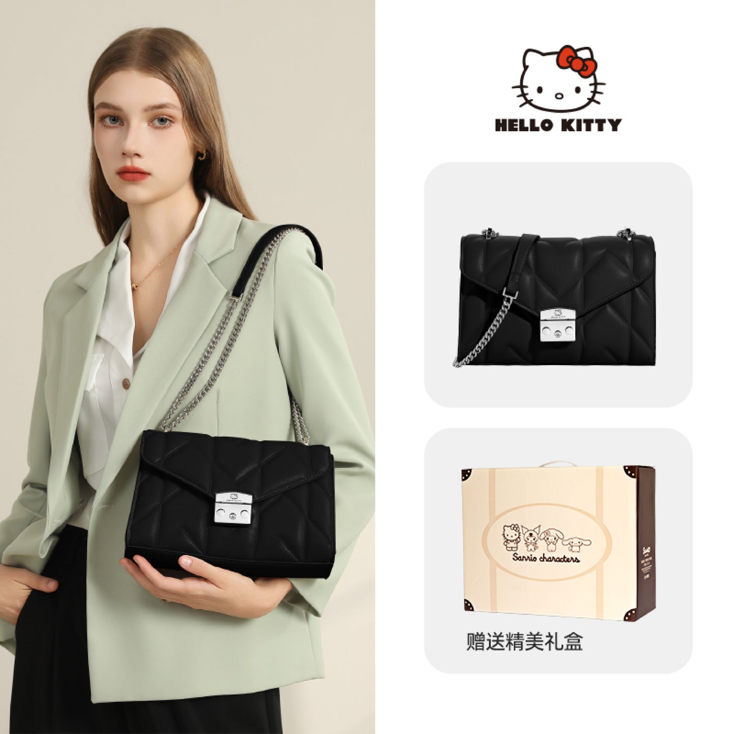 Mesuca Disney Hello Kitty Shoulder Bags Perism - Tas Disney Mini/Tas Selempang Wanita Premium