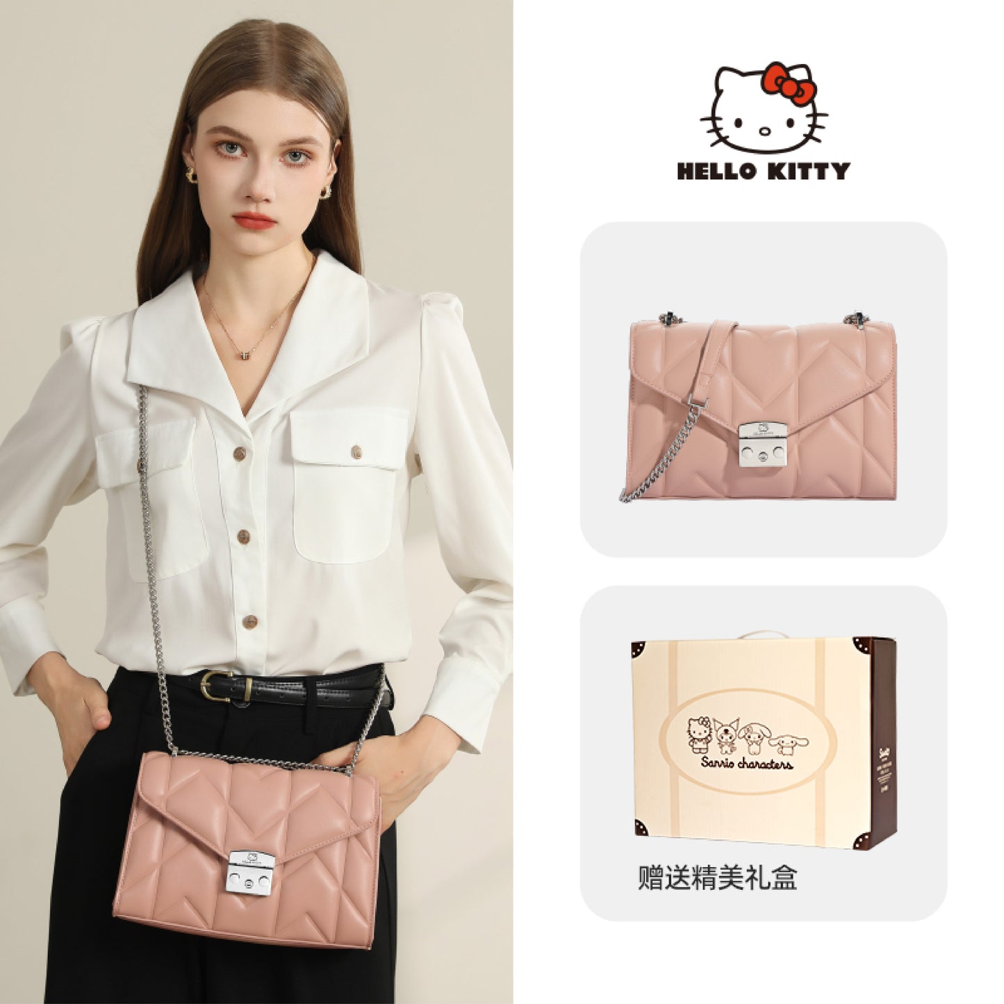 Mesuca Disney Hello Kitty Shoulder Bags Perism - Tas Disney Mini/Tas Selempang Wanita Premium