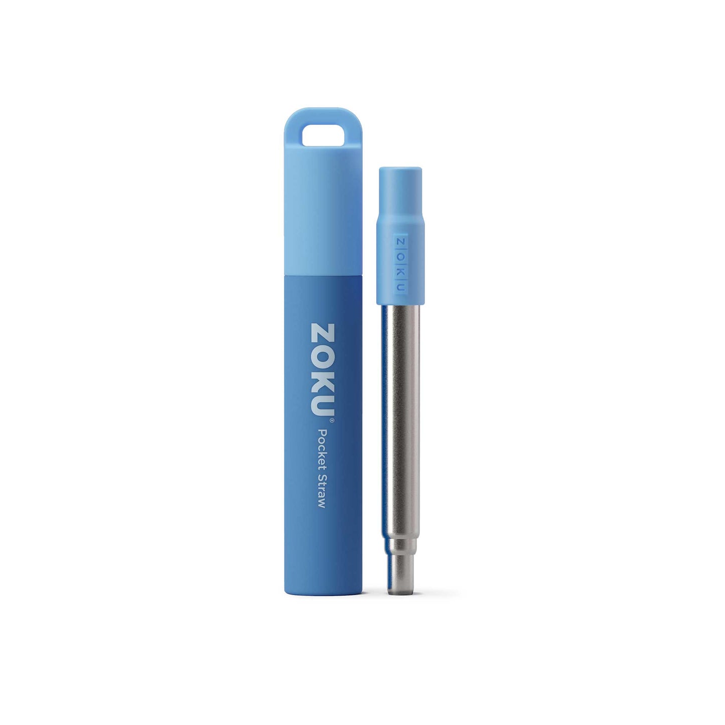Zoku Two Tone Pocket Straw - Sedotan Aluminium, Sedotan Reusable, Alat Minum, Utensils