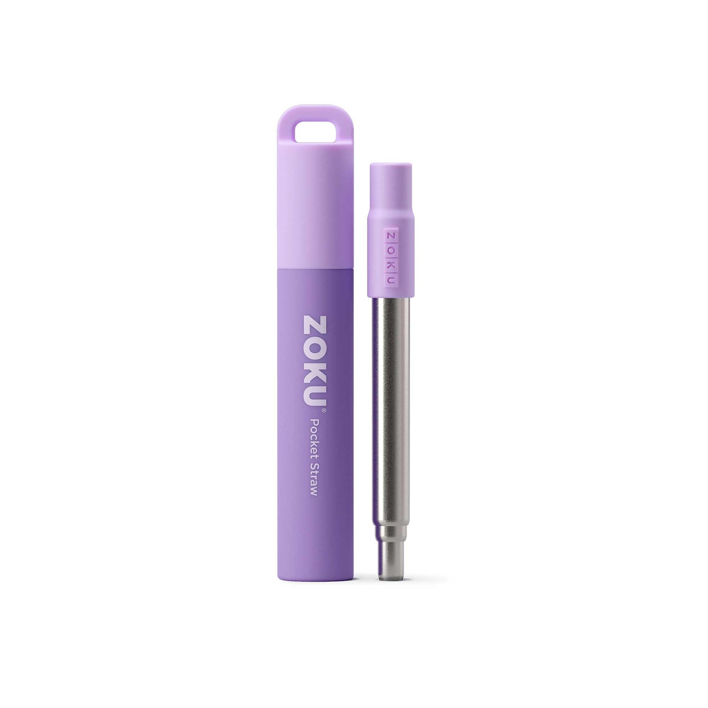 Zoku Two Tone Pocket Straw - Sedotan Aluminium, Sedotan Reusable, Alat Minum, Utensils