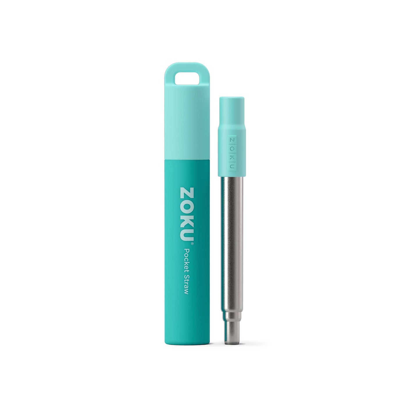 Zoku Two Tone Pocket Straw - Sedotan Aluminium, Sedotan Reusable, Alat Minum, Utensils