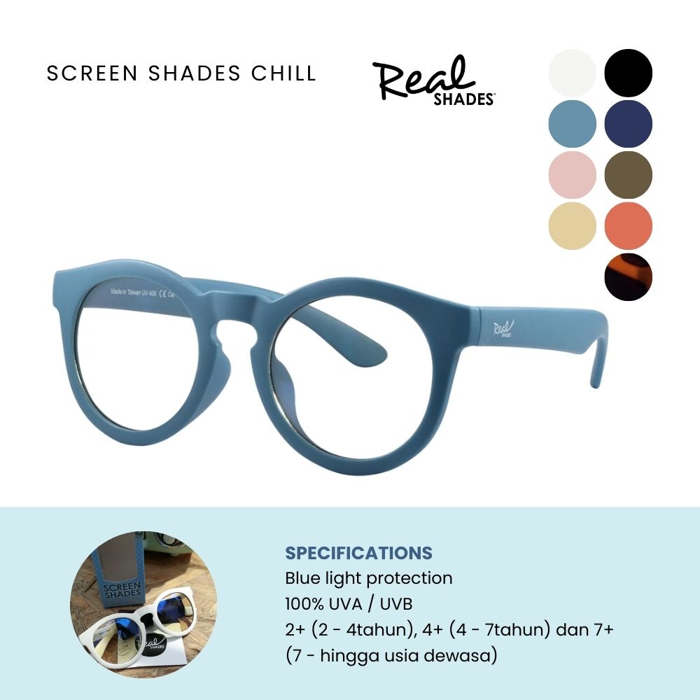 Real Shades Screen Shades Chill - Kacamata Anti Radiasi Layar HP TV PC Untuk Anak dan Dewasa