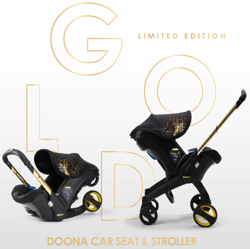Doona 2in1 Car Seat & Stroller Gold Limited Edition - Kereta Dorong Bayi Praktis, Nyaman & Aman