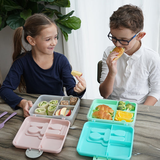 Melii Baby 2 Tier Bento Box - tempat makan anak dengan sendok garpu
