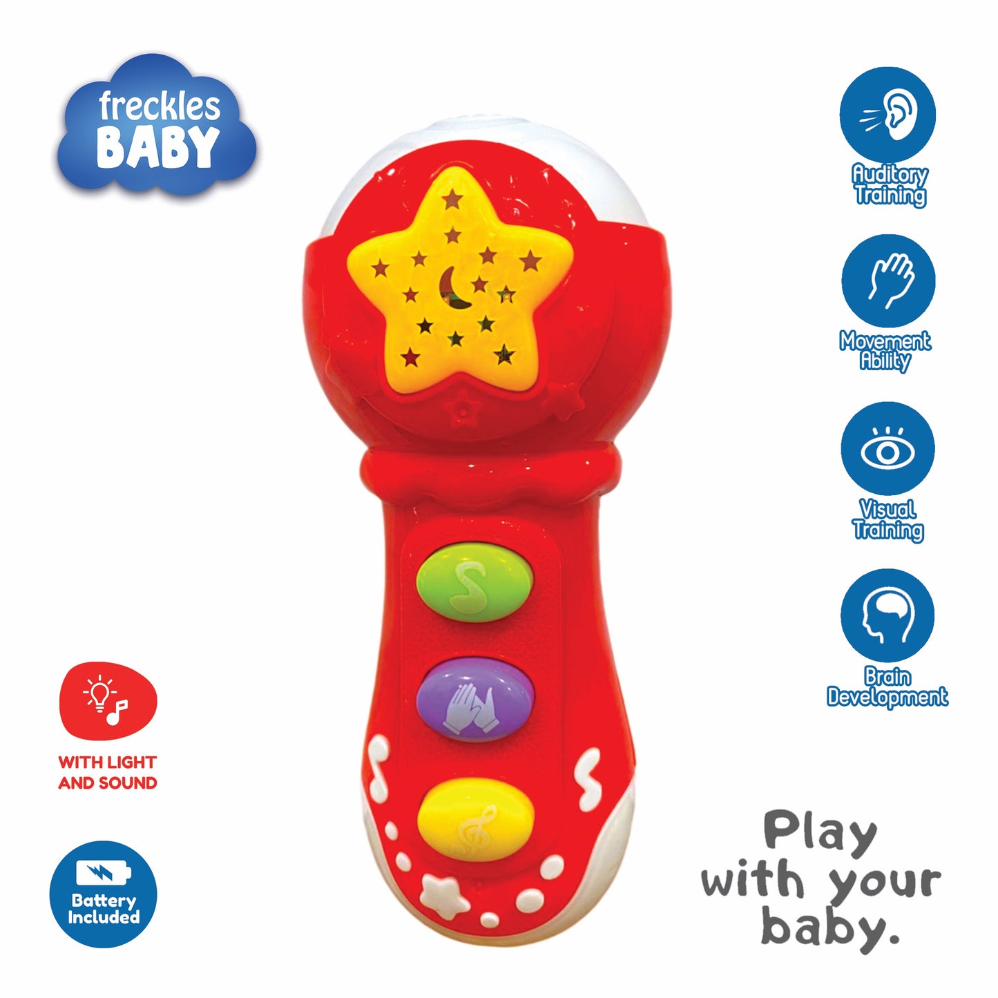 Freckles Baby Smart Toys with Light/Music and Projection