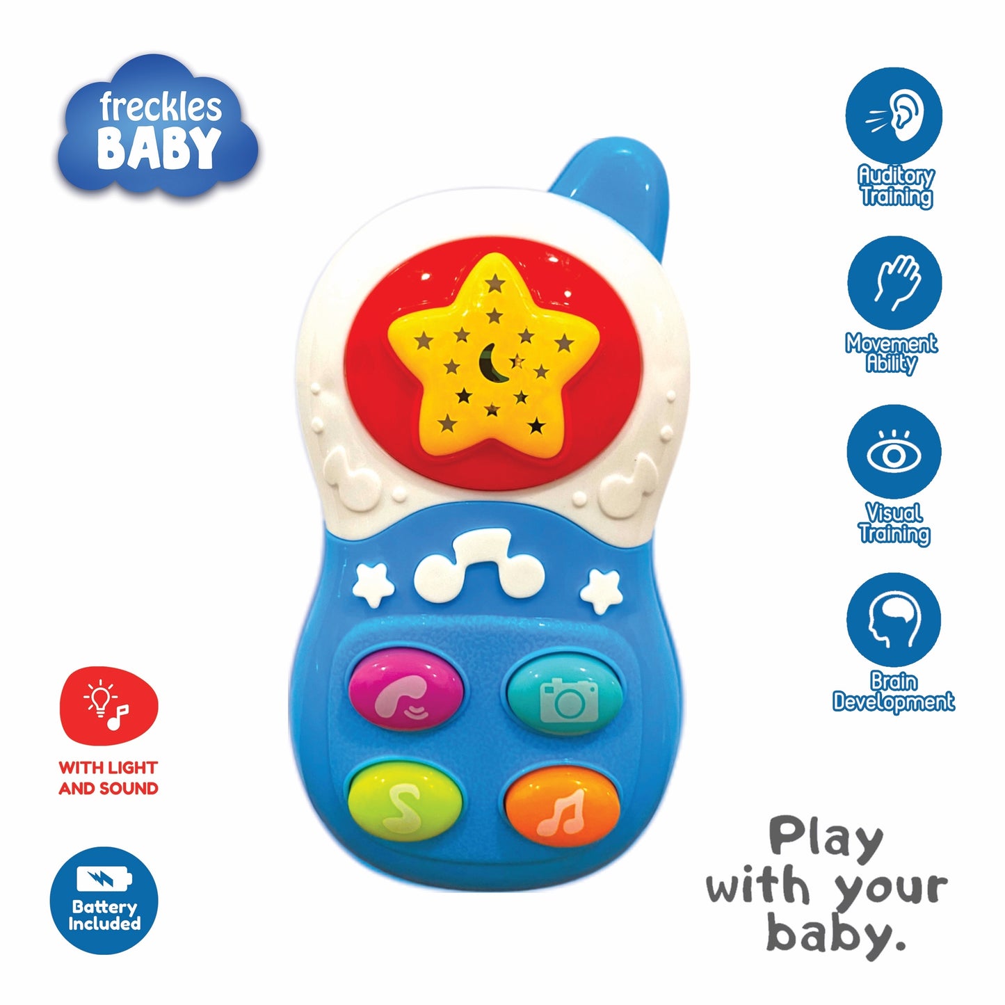 Freckles Baby Smart Toys with Light/Music and Projection