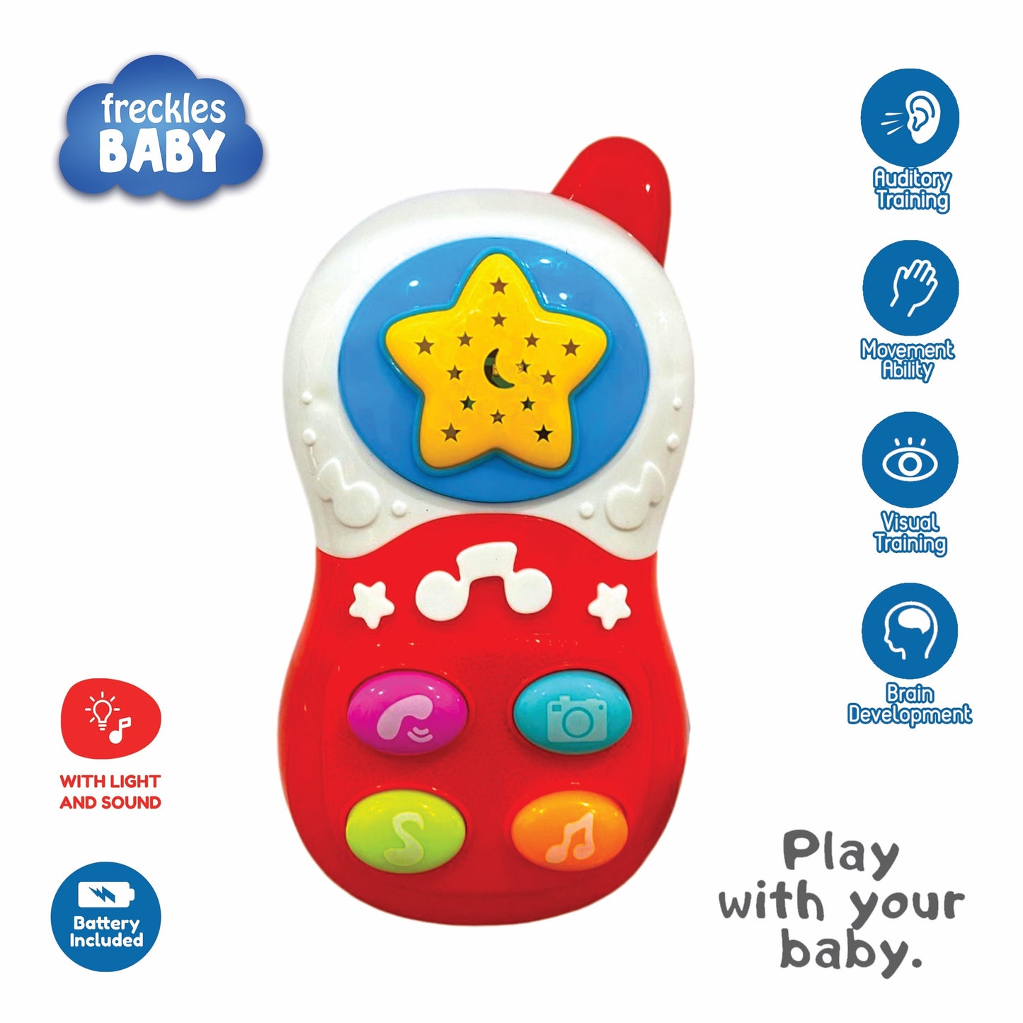 Freckles Baby Smart Toys with Light/Music and Projection