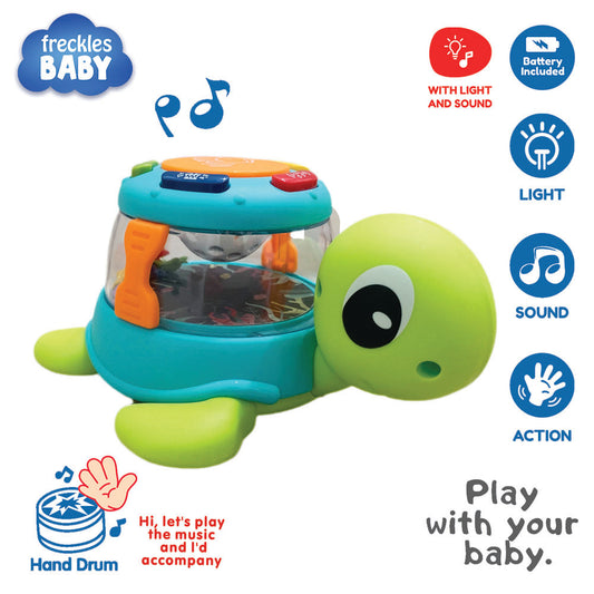 Freckles Baby Funny Animals Crab and Trutle Drum with L&S