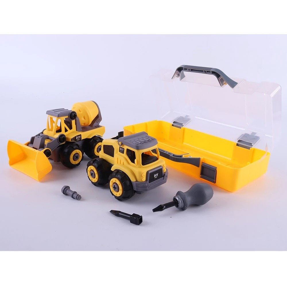 Okiedog DIY Truck Assembly Bulldozer with Koper - Mainan Bongkar Pasang Anak SNI
