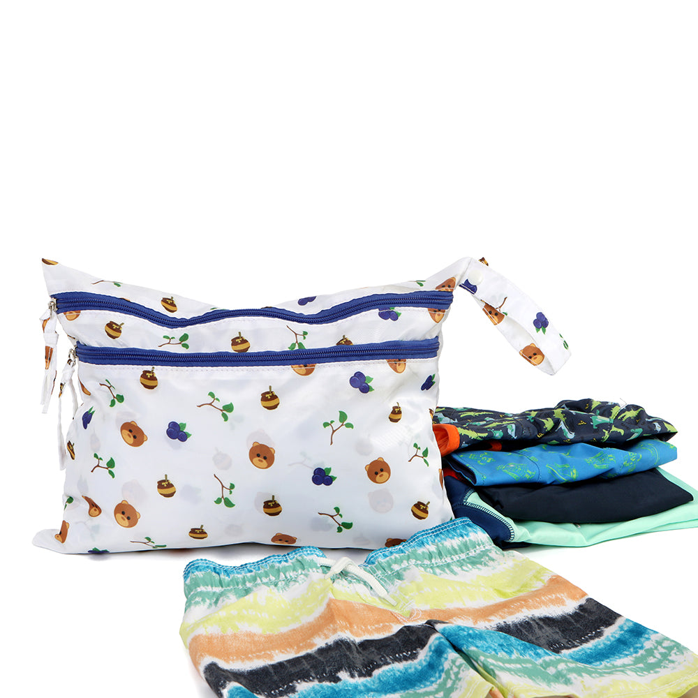 Melii Baby Wet Bag Bulldog Pattern - tas waterproof atau tahan air