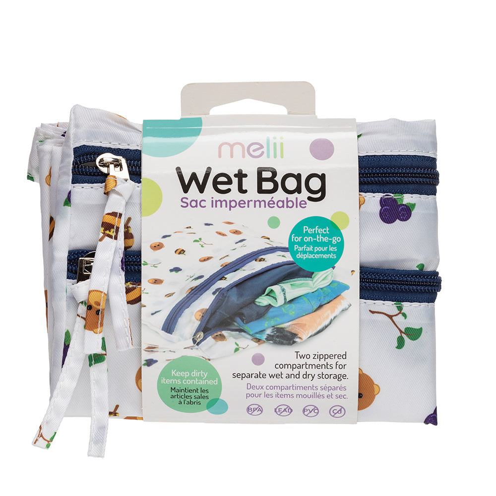 Melii Baby Wet Bag Bulldog Pattern - tas waterproof atau tahan air