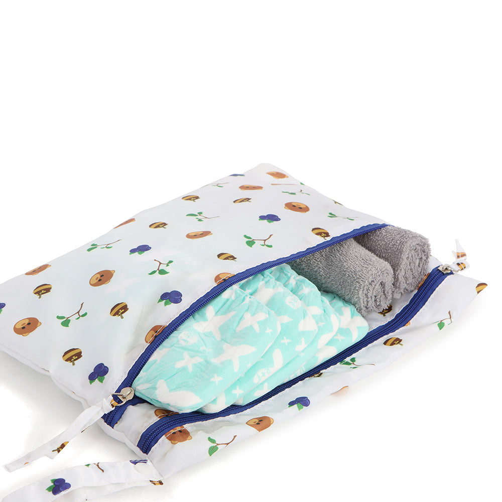 Melii Baby Wet Bag Bulldog Pattern - tas waterproof atau tahan air