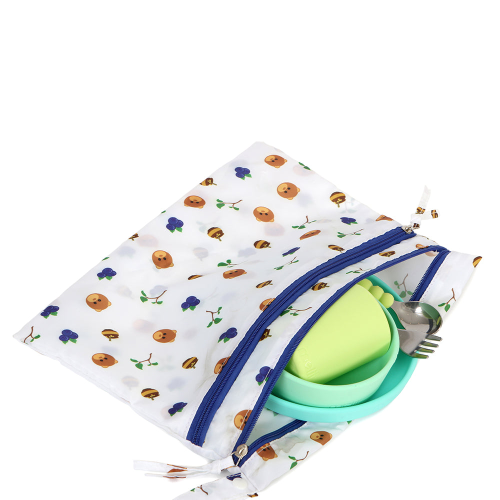 Melii Baby Wet Bag Bulldog Pattern - tas waterproof atau tahan air