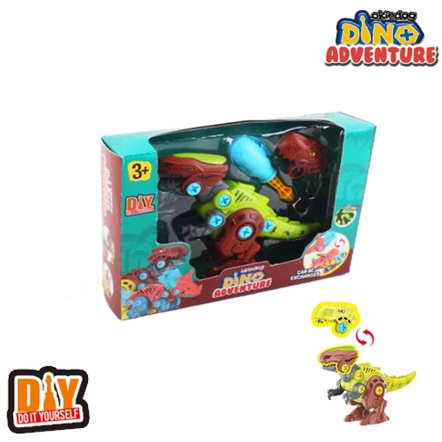 Okiedog DIY Dino Adventure - Mainan Bongkar Pasang Anak