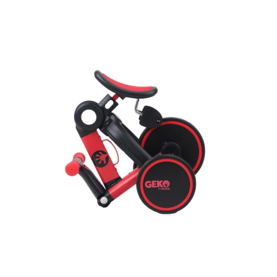 Geko 5in1 Compact Folding Trike Yellow With Stick