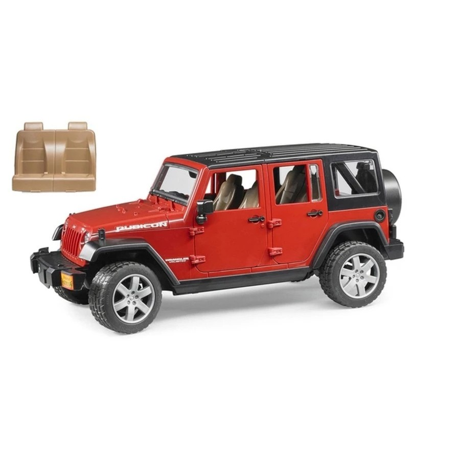 Bruder 2525 Jeep Wrangler Unlimited Rubicon Red - Mainan Miniatur Mobil Offroad