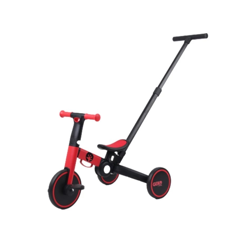 Geko 5in1 Compact Folding Trike Yellow With Stick
